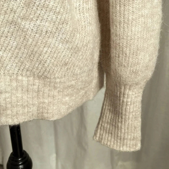 SELECTED FEMME Alpaca Wool Blend Sweater Puff Sleeve, Size XL - Picture 3 of 11